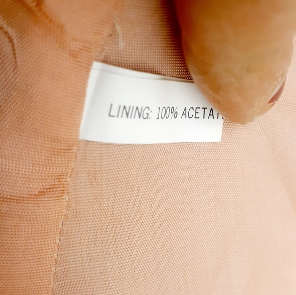 Stylish Asymmetrical Button 100% Linen Blazer Camel Tan Jacket Womens 10 - Picture 9 of 11